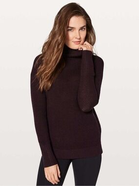 lululemon athletica Women's Dark Plum Turtleneck Sweater